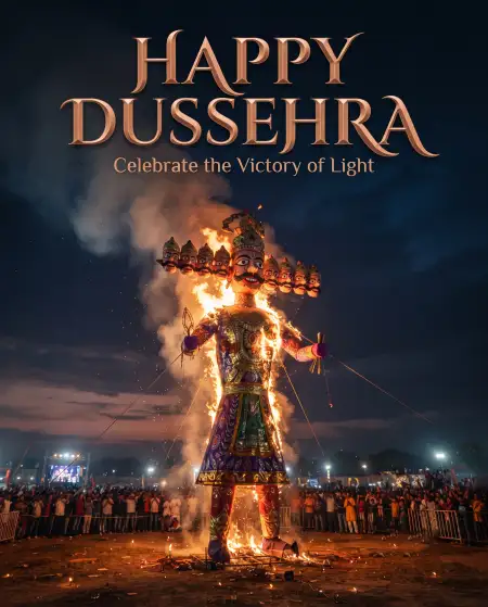 happy dussehra 2026 wishes with glowing golden lights - Happy Dussehra 2026 Wishes