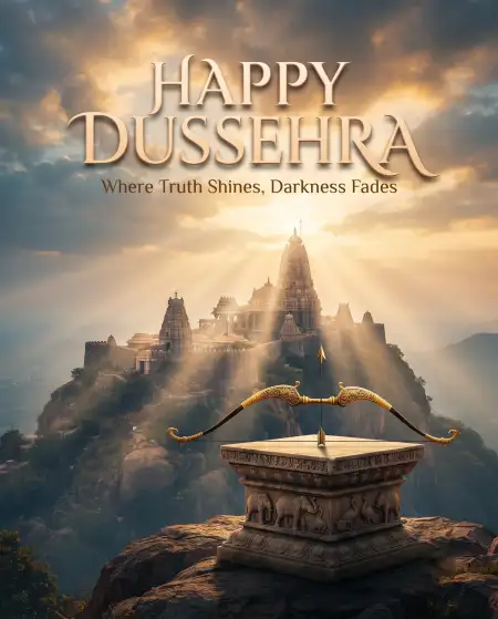 happy dussehra 2026 wishes with yellow festival background - Happy Dussehra 2026 Wishes