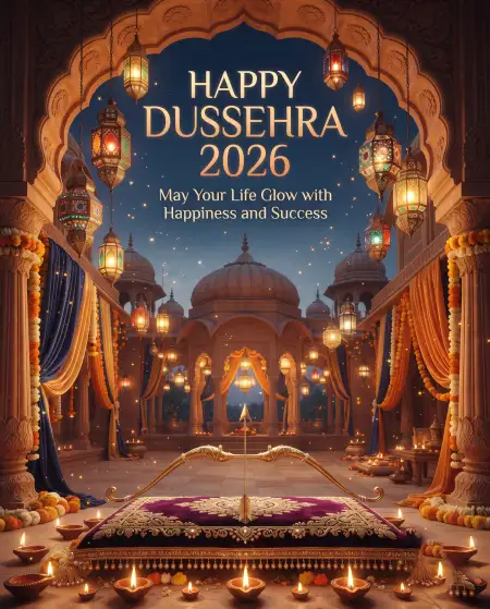 happy dussehra beautiful images 2026 - Happy Dussehra Beautiful Images With Diyas