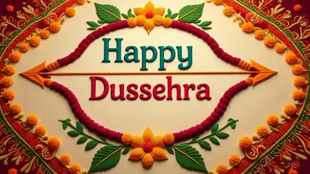 Happy Dussehra Calligraphy Text Design - Free Happy Dussehra Download