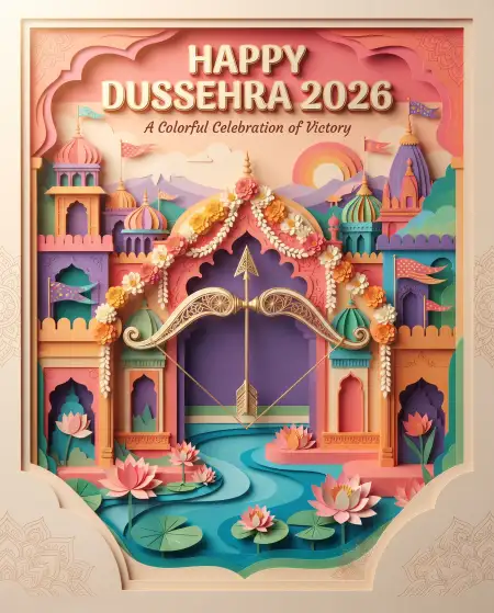 happy dussehra colorful images 2026