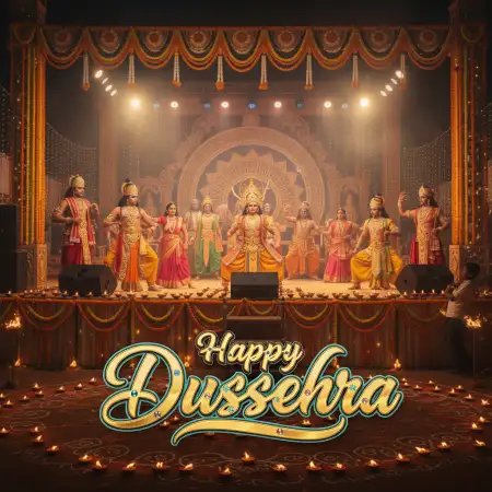 Happy Dussehra Digital Poster Template Free - Free Template Download