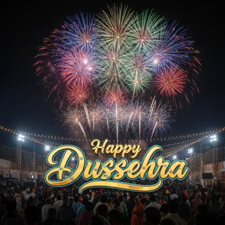 Happy Dussehra Firework Background Hd - Free Background Download