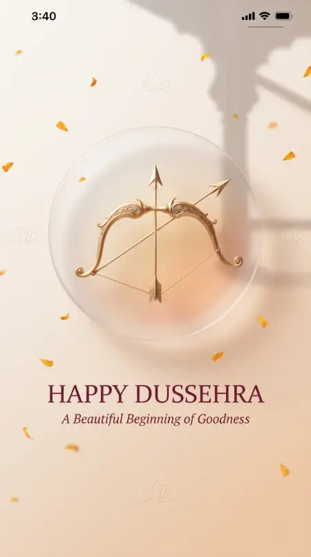 happy dussehra mobile wallpapers with bow and arrow