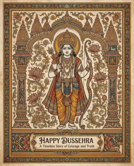 happy dussehra traditional images with sanskrit text
