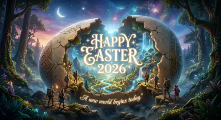 Free Happy Easter 2026 Bible Verses Image Download