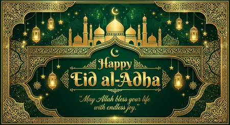 Happy Eid Al Adha Mubarak Editable Quotes - Free Happy Eid Al Adha With Quotes Download