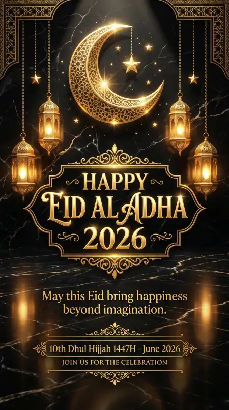Happy Eid Al Adha Quotes For Poster Template - Free Happy Eid Al Adha With Quotes Download