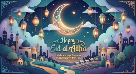Happy Eid Al Adha Quotes Vector Design - Free Happy Eid Al Adha With Quotes Download