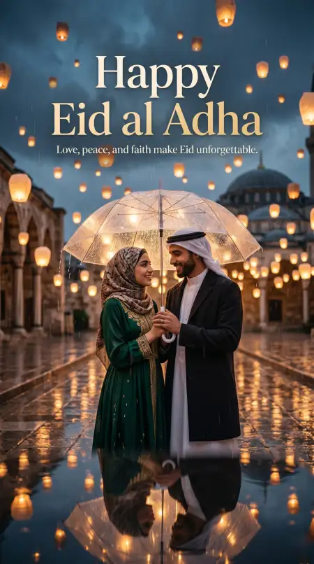 Happy Eid Al Adha Quotes With Luxury Gold Theme - Free Happy Eid Al Adha With Quotes Download