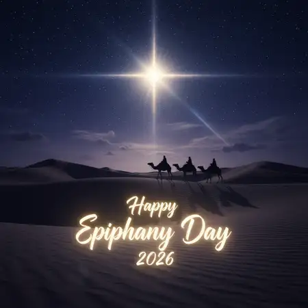 happy epiphany day 2026 greeting card design