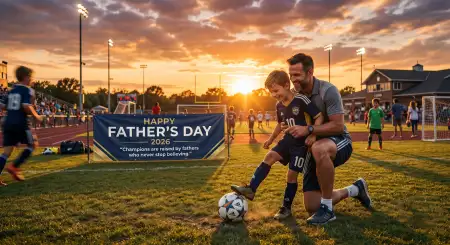 Free Happy Fathers Day 2026 Banner Design Image Download