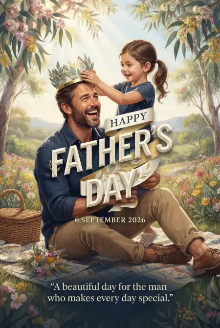 Happy Fathers Day Australia 2026 - Free Fathers Day Australia 2026 Download