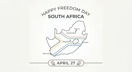 Free Happy Freedom Day South Africa Captions Typography 2026 Image Download