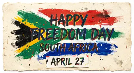 Free Happy Freedom Day South Africa Typography Design Text 2026 Image Download