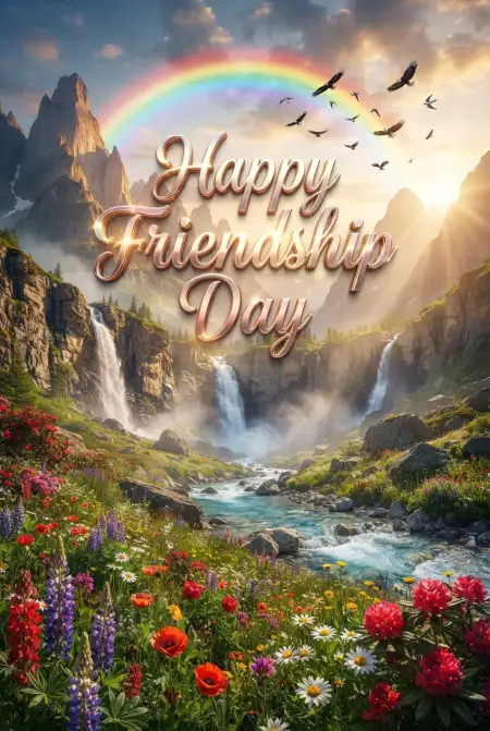 happy friendship day 2026 with flowers