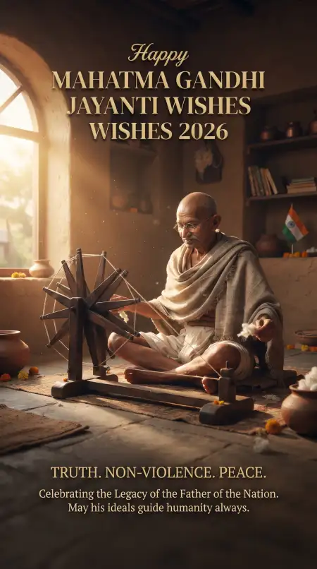 happy gandhi jayanti 2026 wishes in hindi