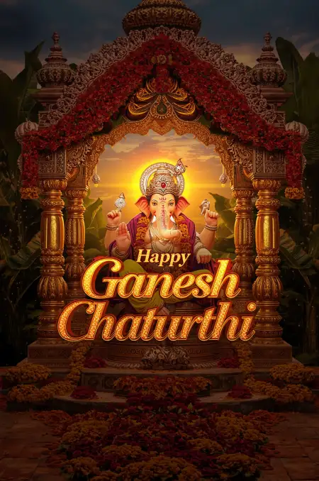 Happy Ganesh Chaturthi 2025 Digital Invitation Card - Free Happy Ganesh Chaturthi Download