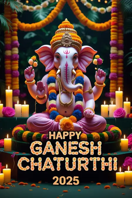 Happy Ganesh Chaturthi 2025 Vector Art Free - Free Vector Download