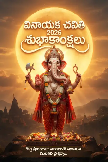 Happy Ganesh Chaturthi 2026 In Telugu