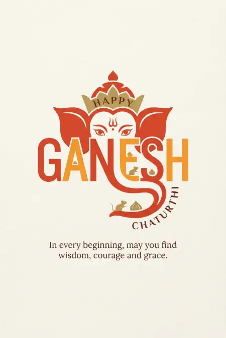 Happy Ganesh Chaturthi 2026 Logo Png