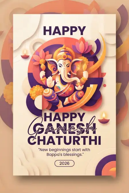 Happy Ganesh Chaturthi Greeting Images 2026