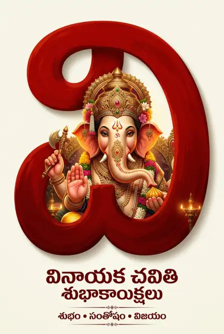 Happy Ganesh Chaturthi Greetings In Telugu