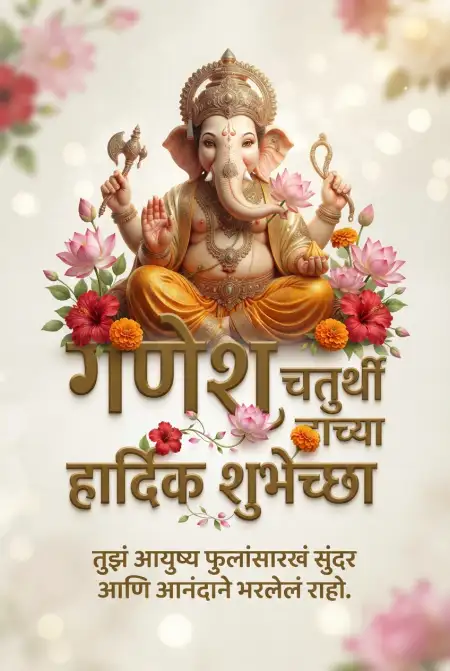 happy ganesh chaturthi marathi wishes images free download - Ganesh Chaturthi Wishes In Marathi