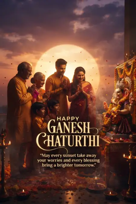 Happy Ganesh Chaturthi Poster 2026