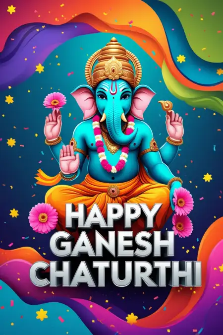 Happy Ganesh Chaturthi Poster Design Background - Free Background Download