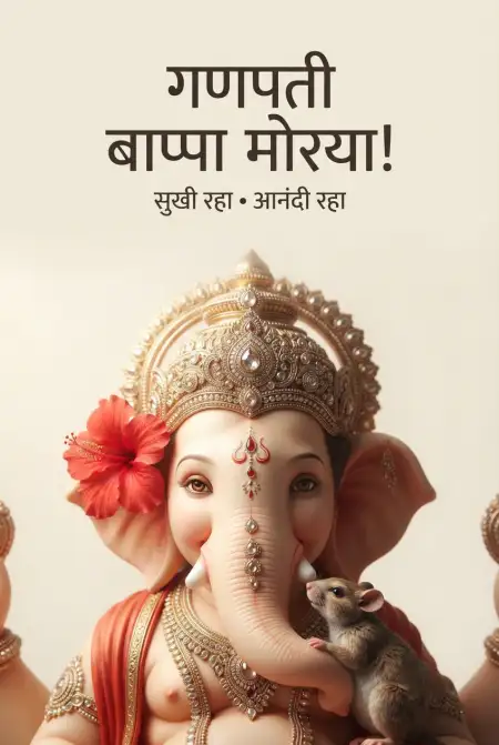 happy ganesh chaturthi wishes in marathi images - Ganesh Chaturthi Wishes In Marathi