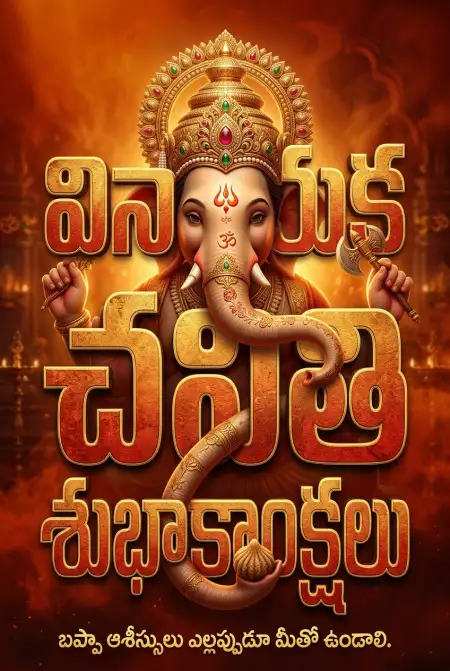 Happy Ganesh Chaturthi Wishes In Telugu Images