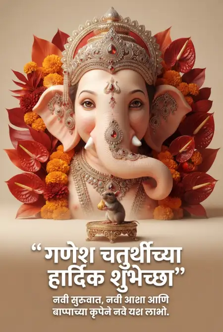 happy ganpati wishes in marathi - Ganesh Chaturthi Wishes In Marathi