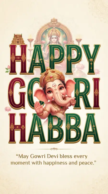happy gauri habba facebook post images 2026 - Happy Gauri Habba Wishes 2026