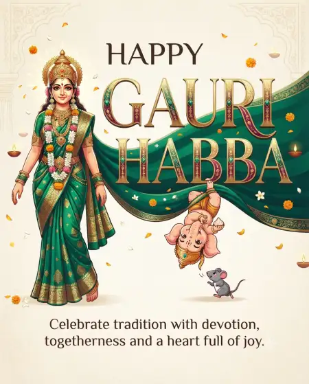 happy gauri habba wishes 2026 - Happy Gauri Habba Wishes 2026