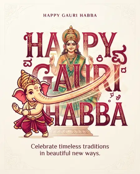 happy gauri habba wishes for friends 2026 - Happy Gauri Habba Wishes 2026