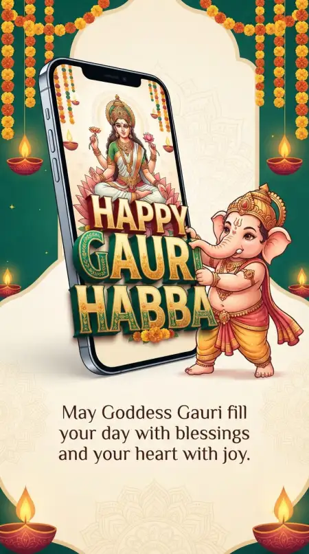 happy gauri habba wishes for whatsapp 2026 - Happy Gauri Habba Wishes 2026