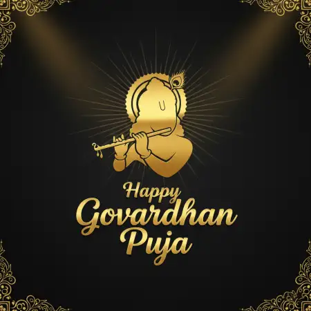 Happy Govardhan Puja Banner Design For Social Media - Free Happy Govardhan Puja Download