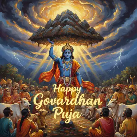 Happy Govardhan Puja Beautiful Hd Wallpaper Download - Free Happy Govardhan Puja Download