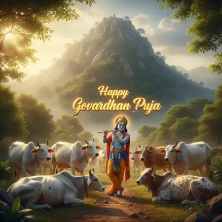 Happy Govardhan Puja Blessings And Mantra In Hindi - Free Happy Govardhan Puja Download