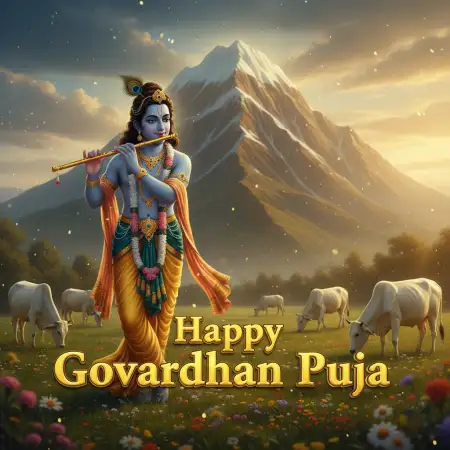 Happy Govardhan Puja Blessings Quotes In Hindi Font - Free Happy Govardhan Puja Download