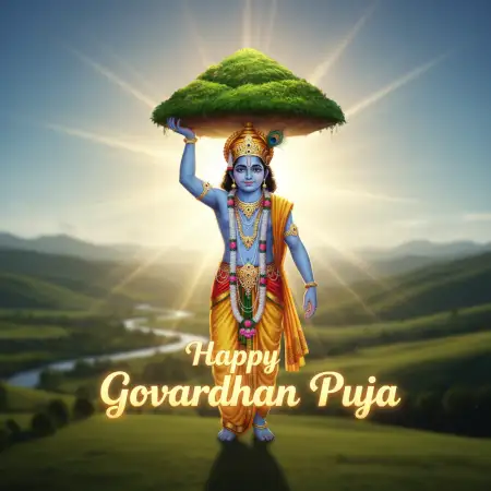 Happy Govardhan Puja Shri Krishna Temple Decoration Ideas - Free Happy Govardhan Puja Download