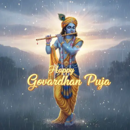 Happy Govardhan Puja Wishes Photo With Your Name - Free Happy Govardhan Puja Download