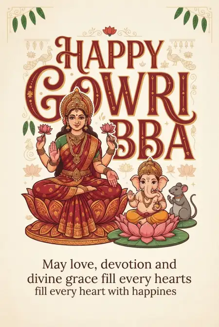 happy gowri habba wishes images 2026 - Happy Gauri Habba Wishes 2026