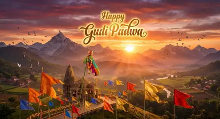 Happy Gudi Padwa Wishes Festive Background Images - Free Happy Gudi Padwa Wishes Download