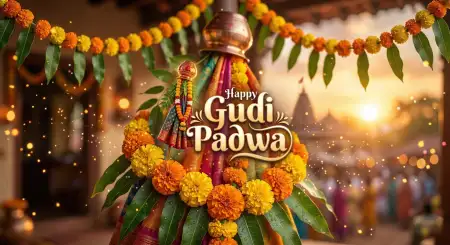 Happy Gudi Padwa Wishes For Social Media - Free Happy Gudi Padwa Wishes Download