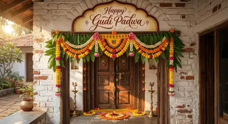 Happy Gudi Padwa Wishes Greeting Template - Free Happy Gudi Padwa Wishes Download