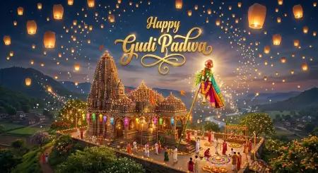 Happy Gudi Padwa Wishes Hd Festival Background - Free Happy Gudi Padwa Wishes Download