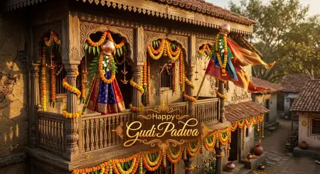 Happy Gudi Padwa Wishes Traditional Decoration Images - Free Happy Gudi Padwa Wishes Download