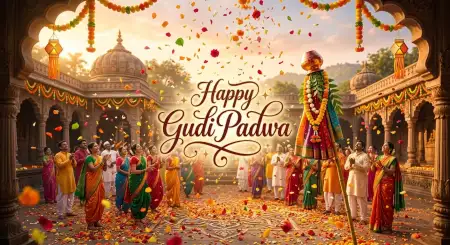 Happy Gudi Padwa Wishes Traditional Images - Free Happy Gudi Padwa Wishes Download